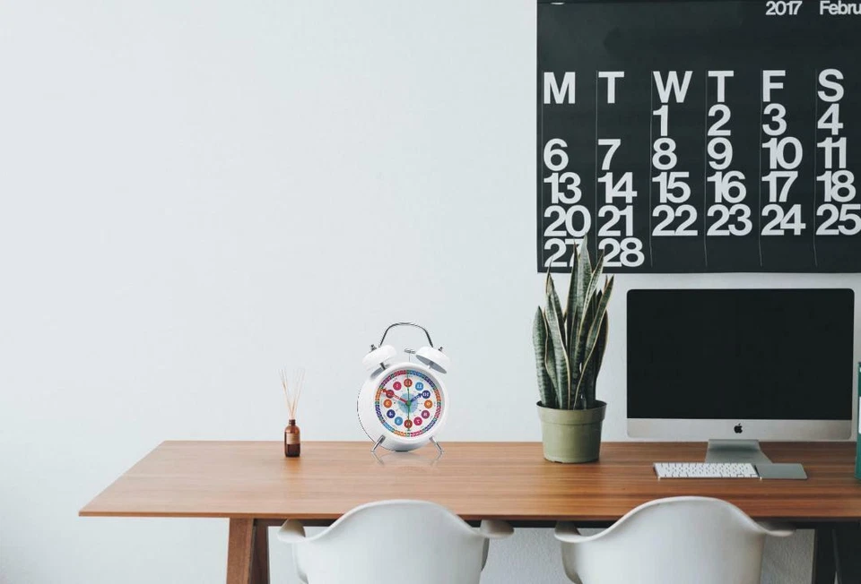 Kids Alarm Clock Time Teacher Bedroom Table Alarm Clock Office Table Clock 17CM - Image 4 of 4