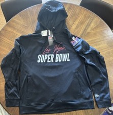 Superbowl 58 Las Vegas New Era Black Hoodie Sz XL Brand New RARE