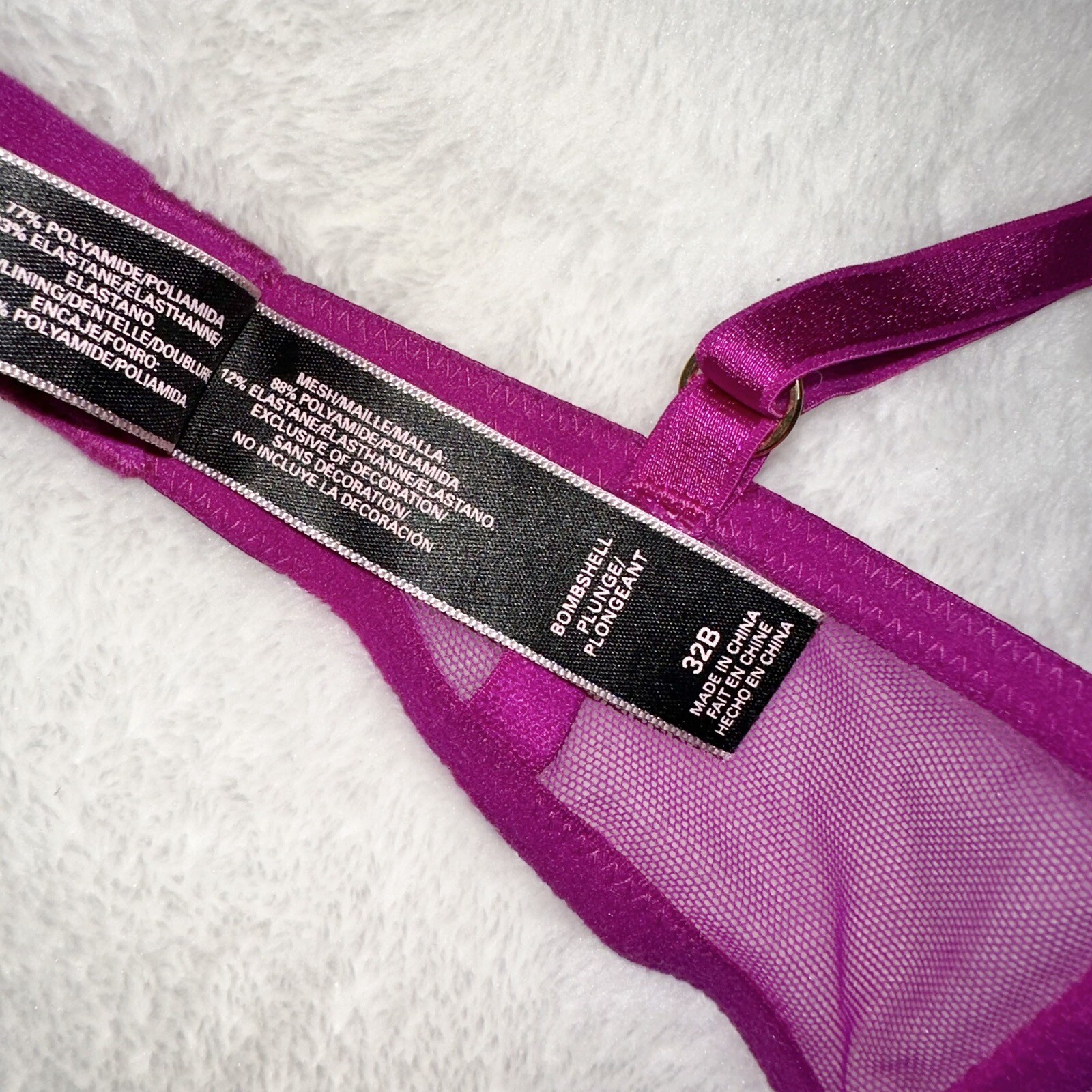 Victoria’s Secret Bombshell Adds 2 Cups Lace Plunge M… Gem