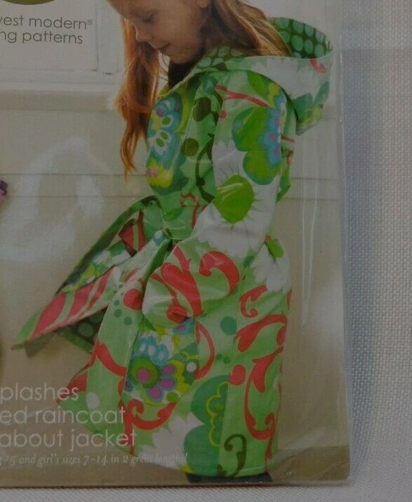 Amy Butler Little Splashes Hooded Raincoat & Runabout Jacket Pattern - Image 2 of 3