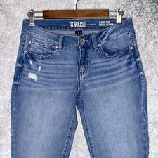 Rewash vintage Reunion womens distressed cropped jeans juniors 7 stretch