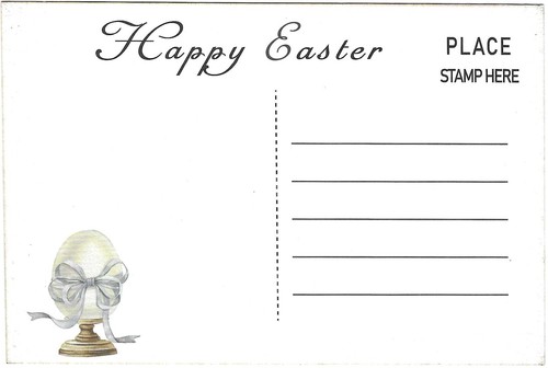 Vintage Easter Postcard RETRO Antique NEW REPRINT Bunny Chicks Eggs Kid Goat - Picture 2 of 2