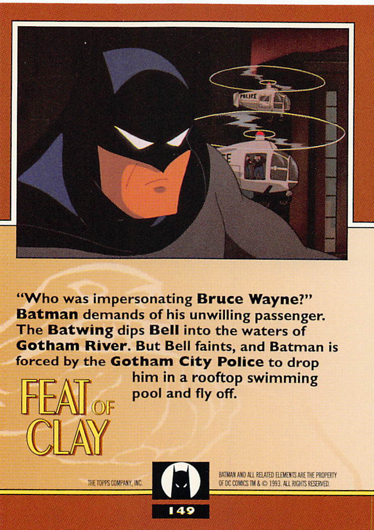 1993 Topps Batman: The Animated Series #149 Feet of Clay | eBay