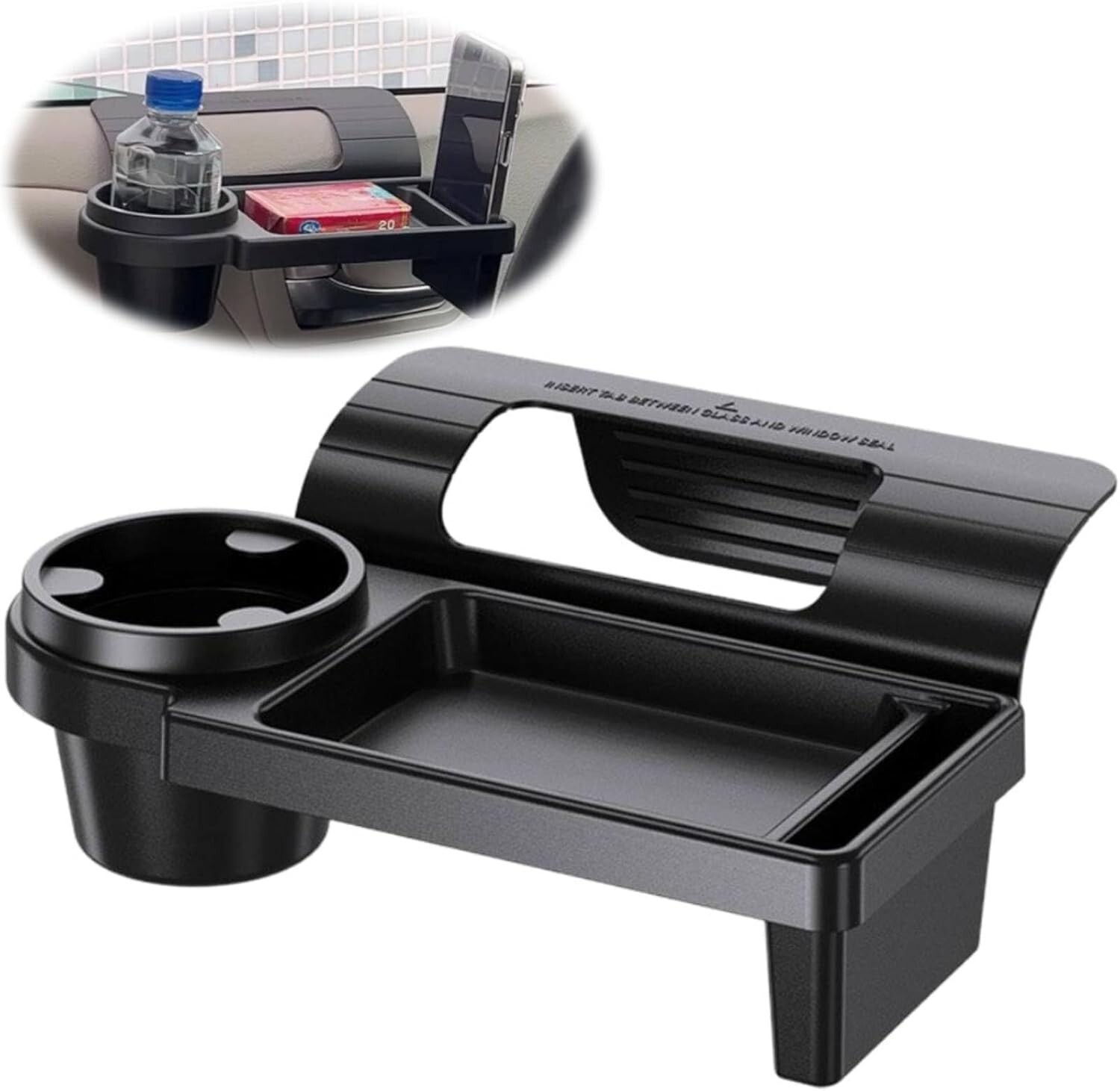 Multifunctional Car Window Storage Tray for Phone Keys Cups