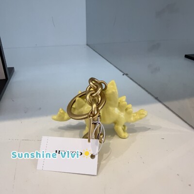 NWT Coach CAX77 Keychain Stegosaurus Bag Charm Brass/Yellow | eBay