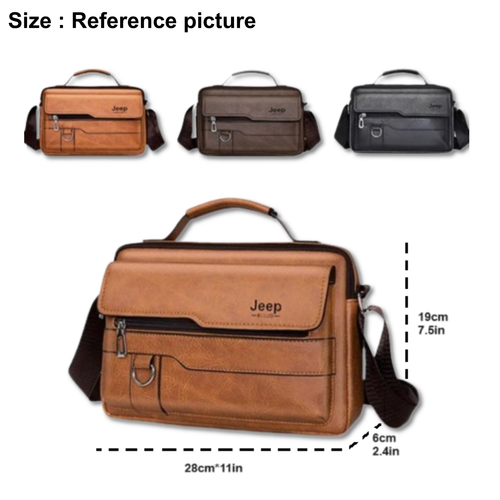Bolso de hombro para hombre de moda de cuero PU para hombre - Imagen 2 de 6