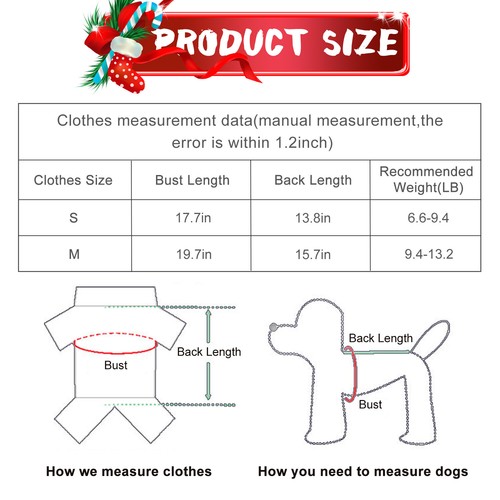 Pet Dog Warm Fleece Vest Puppy Shirt Sweater Winter Shoes Clothes Xmas Costume - Picture 2 of 12