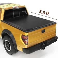 5.5ft 66" Bed Soft Roll Up Tonneau Cover for 2009-2014 Ford F-150 F150 Truck Top