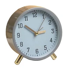 Alarm Clock with Backlight 4.5 inches Bedside Analog Non-Ticking Silent Small...
