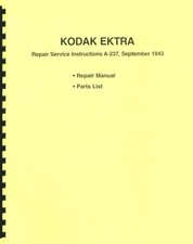 Kodak Ektra Camera Repair Manual  Parts List Reprint