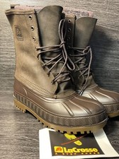 NEW Lacrosse Outdoorsman Rubber Leather Snow Rain Boots Removable Liners Size 7