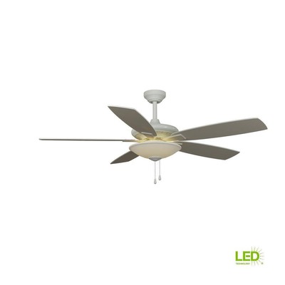 Hampton Bay Menage 52in Integrated Led Indoor Low Profile White