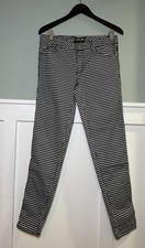 TRIPP NYC Black Plaid Houndstooth Pants Daang Goodman SA 9 Skinny Punk Emo Goth