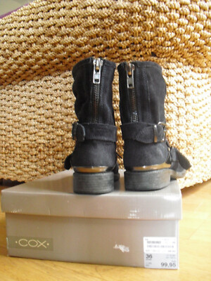 Blue Cox Damen Stiefeletten Stiefelette Cox Schwarz Stiefelette