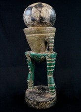 Art Africain - Trophée Coupe du Monde Football 1974 - Pièce Akan Unique - 49 Cms