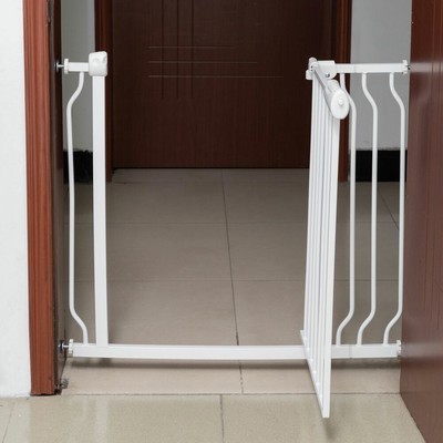 White Child Safety Gate Pet Door Baby Kitchen Stairs Guardrail