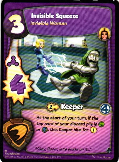 2012 UPPER DECK MARVEL SUPER HERO SQUAD TCG INVISIBLE WOMAN
