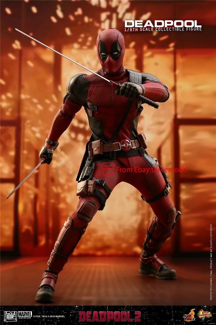 デッドプール 2 1/6スケールフィギュア MMS 490 Hot Toys HT 1/6Scale MMS490 Deadpool 2 Deadpool 12.2in Action