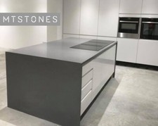 DARK GREY QUARTZ KITCHEN WORKTOP SAMPLE I HIGH QUALITY AFFORDABLE  WORKTOPS