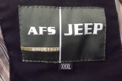 AFS Jeep Military Black Cargo Jacket Cotton XXXL FITS SMALL more like LARGE