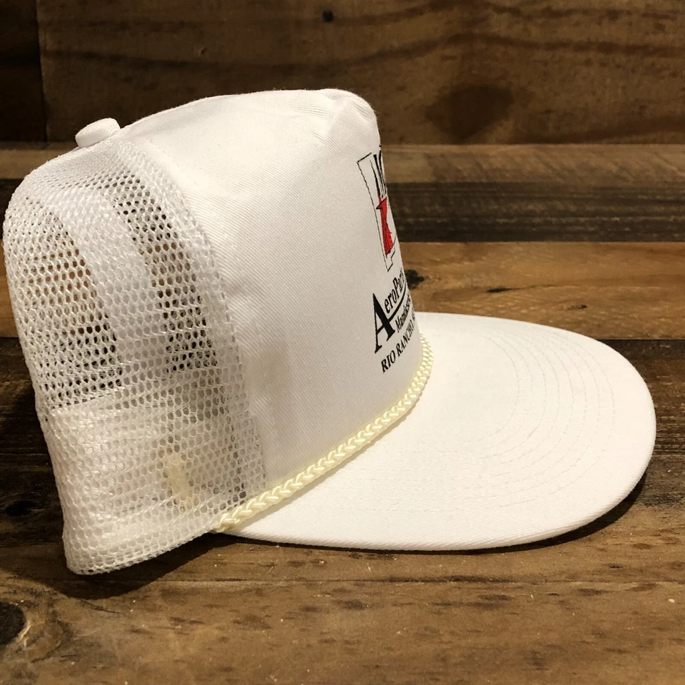 De Colección Rio Rancho Sombrero Snapback Trucker Gorra Hombres Blanco M&R Aero Piezas Nuevo México LEER Foto 4 de 4
