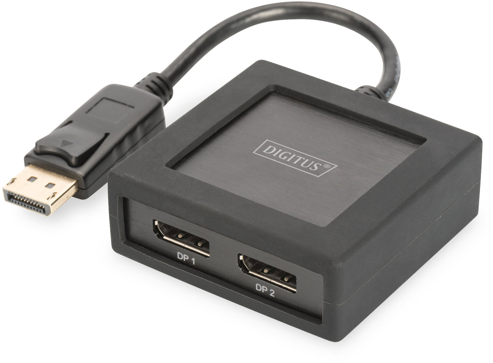 Thumbnail - Digitus 4k Displayport Splitter, 1x2 Ultrahd 60 Hz Mst Schwarz