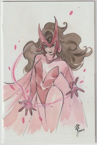 SCARLET WITCH & QUICKSILVER #1 PEACH MOMOKO 616 EXCLUSIVE VIRGIN VARIANT (2024)