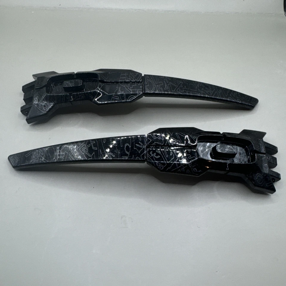 Oakley Oil Rig II negro pulido con texto fantasma plateado brazos de repuesto OEM Foto 2 de 3