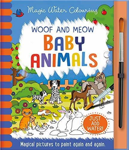 Magic Water Colouring Woof and Meow Baby Animals, Mess Free paint Activity Book - Image 7