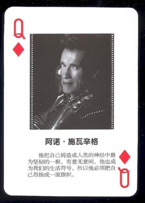 Arnold Schwarzenegger Hollywood Superstar Playing Trading Card