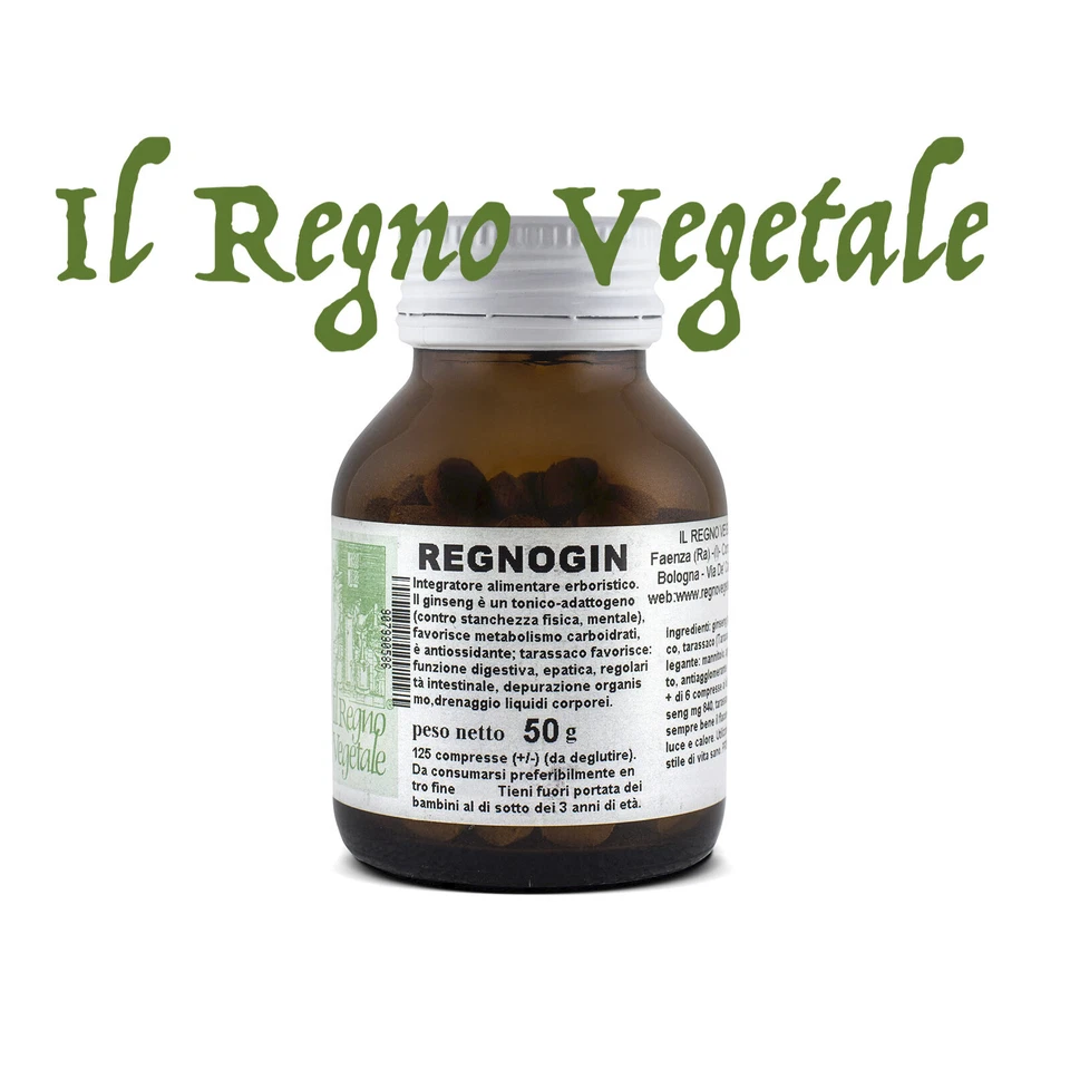 IL REGNO VEGETALE GINSENG 125 Compresse ENERGIA FISICA MENTALE AFRODISIACO Tonico Psico-Fisico