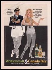 Wolfschmidt & Canada Dry Vodka 1970s Print Advertisement Ad 1972 Millionaire