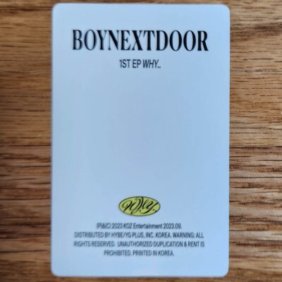 Woonhak Official Photocard Boynextdoor 1st EP Album Why Dazed