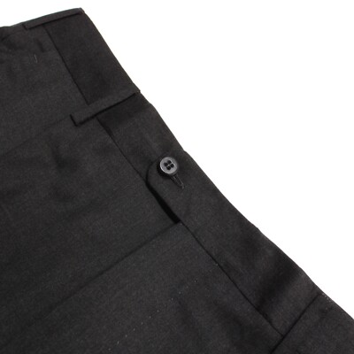 Zanella Platinum NWT Pleated Dress Pants Size 32 US Bennett In Dark Gray Wool