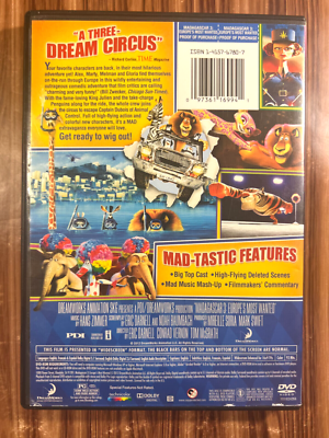 Madagascar 3 Europe's Most Wanted DVD Dreamwork Animated Family