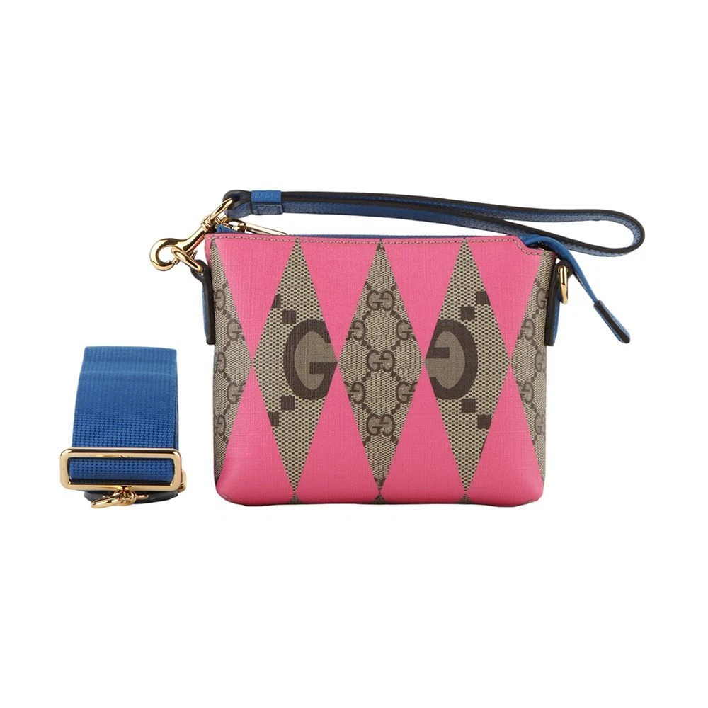 Petit sac à bandoulière Gucci GG Supreme Rhombus à deux lanières 723314 111346316