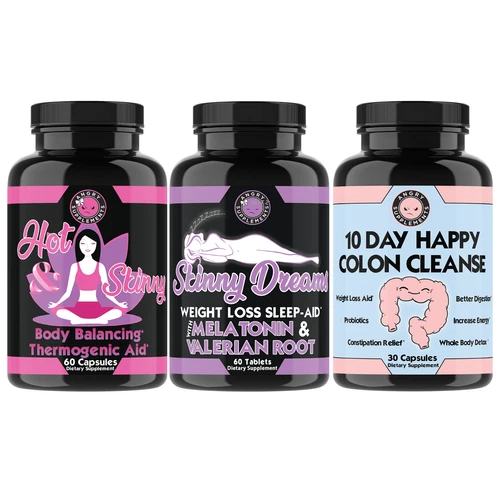 Women's Weight Loss Hot & Skinny, Skinny Dreams, 10 Day Happy Colon Cleanse 3PK