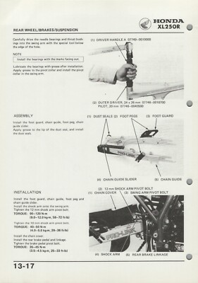 PDF Honda XL250R MD11 (84-86) Digital Service Repair