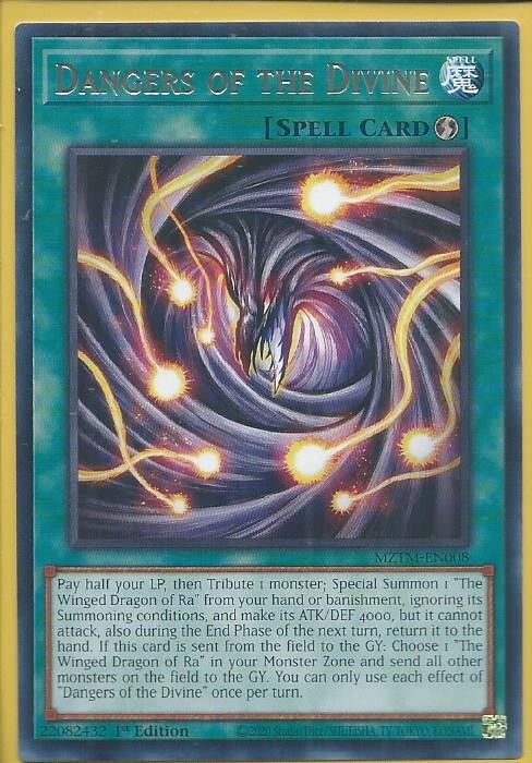 Yu-Gi-Oh Dangers of the Divine MZTM Rare Trading Card