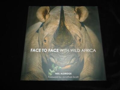 Von Angesicht zu Angesicht mit Wild Africa Tierfotografie Neil Aldridge SIGNIERT Botswana