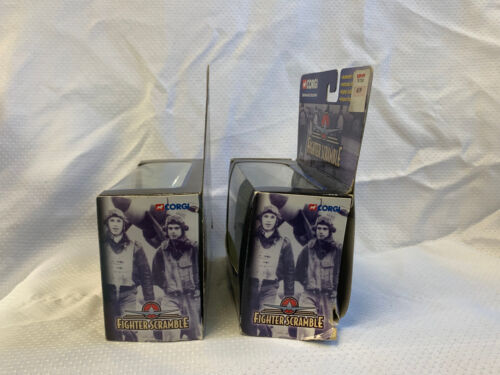 2002 Corgi Fighter Scramble Diecast Planes Supermarine Spitfire & Gray w/ Stars - Picture 4 of 22