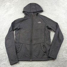 The North Face Hoodie Womens M Gray Full Zip Up Thermal Lightweight Mock Neck