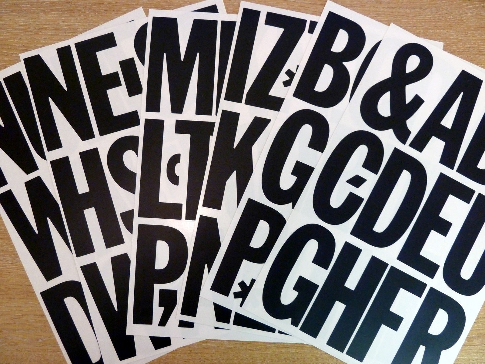 69 x 4 inch (100mm) black sticky letters,self adhesive vinyl letters