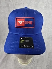 SMU Mustangs Nike Classic99 Hat Blue Patch Logo Red Outline Unisex NEW