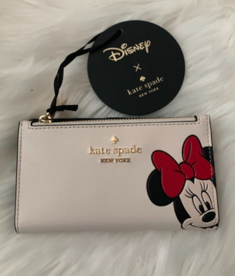 DISNEY X KATE SPADE Minnie Mouse Small Bifold Wallet NWTs