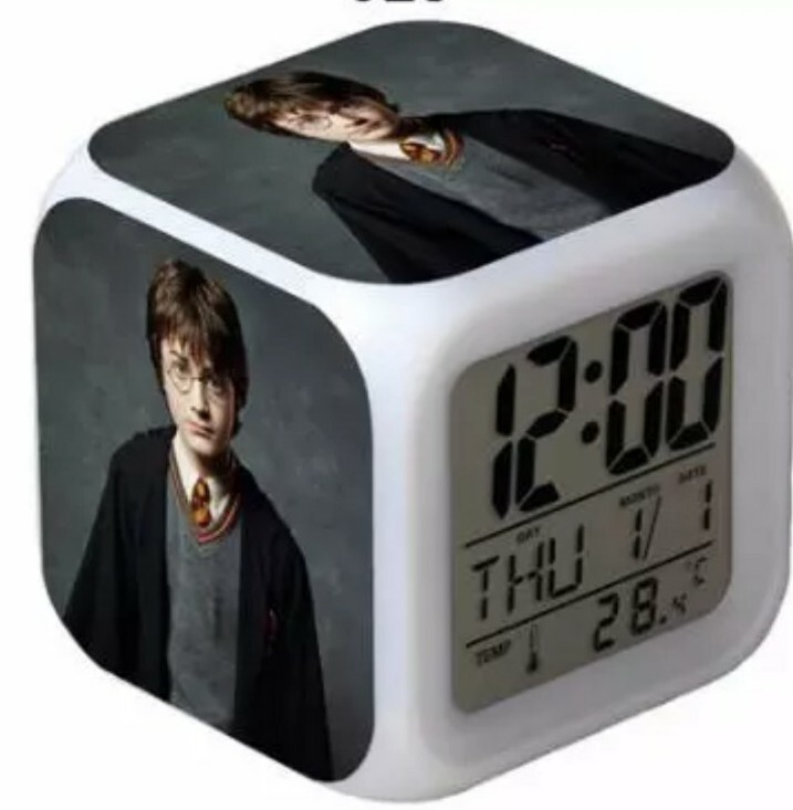 Despertador harry potter Lamparilla 7 Color Intercambiables Decoración Cine
