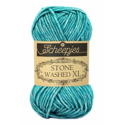 Scheepjes Yarns ::Stone Washed XL #855:: cotton blend Green Agate - Picture 2 of 4