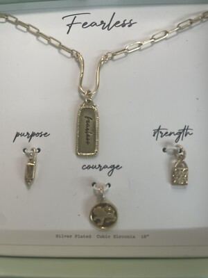 Gold Dipped Silver Plated Interchangeable “Fearless “Charm Chain