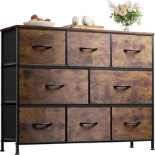8 Drawer Dresser for Bedroom, Fabric Dresser with Large Storage Drawer Unit for