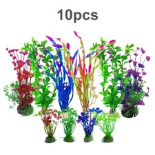 Fish Tank Plants, 10 Pack Artificial Aquarium Plants for Decoration